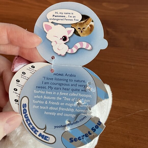 Aurora YooHoo & Friends Pammee Fennec Fox Secret Sounds Plush - Picture 6 of 7